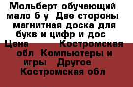 Мольберт обучающий, мало б/у. Две стороны, магнитная доска для букв и цифр и дос › Цена ­ 650 - Костромская обл. Компьютеры и игры » Другое   . Костромская обл.